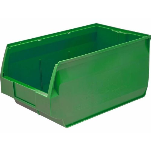 Пластиковый лоток для склада Venezia, зеленый, сплошной (500х310х250)