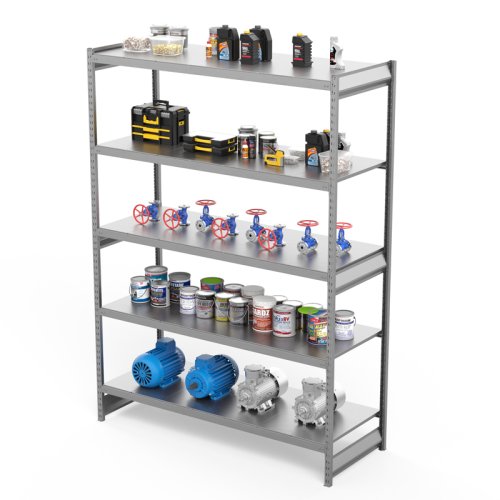 Стеллаж грузовой СГ Ультра (2000х1800х500 мм) 5 ярусов, цинк (СГУ 2018055)