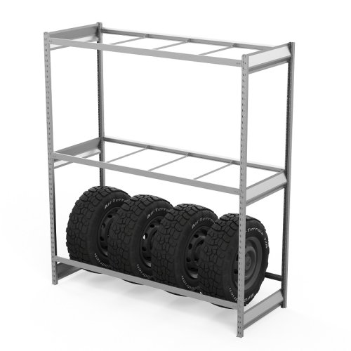 Стеллаж металлический грузовой СГ Ультра (2500х1800х600) 3 яруса, без настила, для шин, дисков, колес (СГУ 2518063бн)