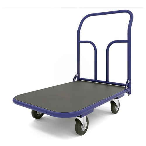 Тележка платформенная с резиновым покрытием ТПР 6 (800x1200 мм, колеса черная резина 200 мм)