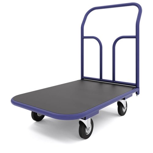 Тележка платформенная с резиновым покрытием ТПР 8 (700x1000 мм, колеса черная резина 125 мм)