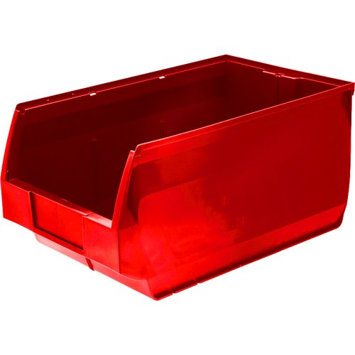 Пластиковый контейнер для склада Verona, красный, сплошной (250х150х130)