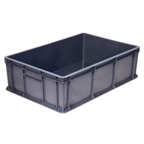 Пластиковый контейнер для хранения универсальный сплошной, 600х400х180 (Серый)