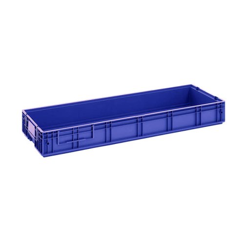 Пластиковый контейнер KLT 12415 универсальный синий, сплошной,  1194х396х148 мм