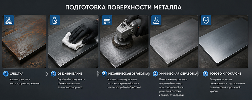 Подготовка поверхности к нанесению порошковой краски
