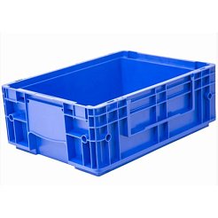 Пластиковый контейнер RL-KLT 4147 универсальный, стенки сплошные, дно с отверстиями 396х297х148