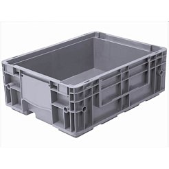 Пластиковый контейнер R-KLT 4315 серый, сплошной, усиленное дно 396х297х148