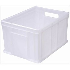 Пластиковый контейнер для хранения универсальный, сплошной 400х300х230 (Белый морозостойкий)